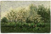 Charles-Francois Daubigny Apple Trees in Blossom oil painting artist